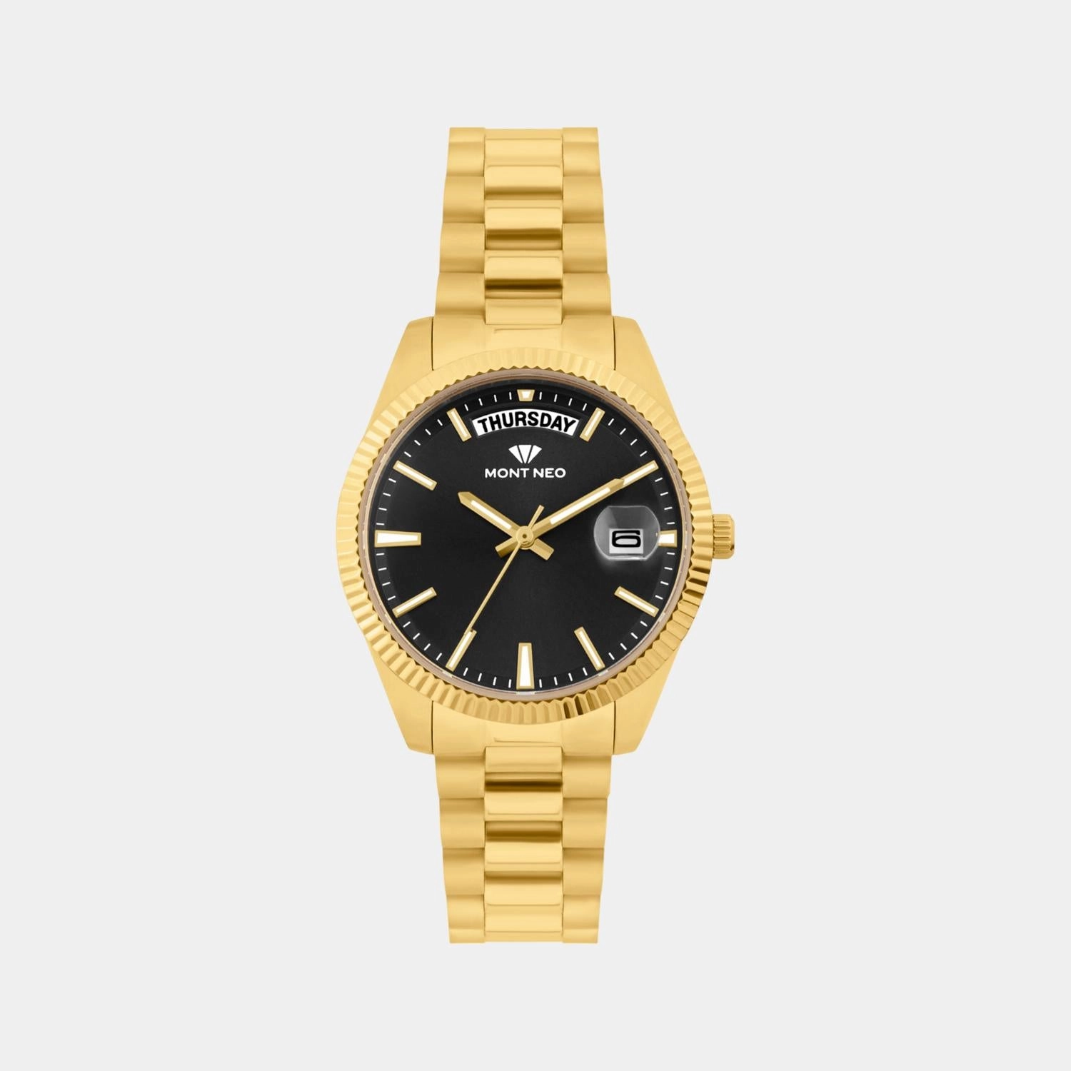 Women Quartz Black Dial Analog Stainless Steel Watch L3505D-M2204