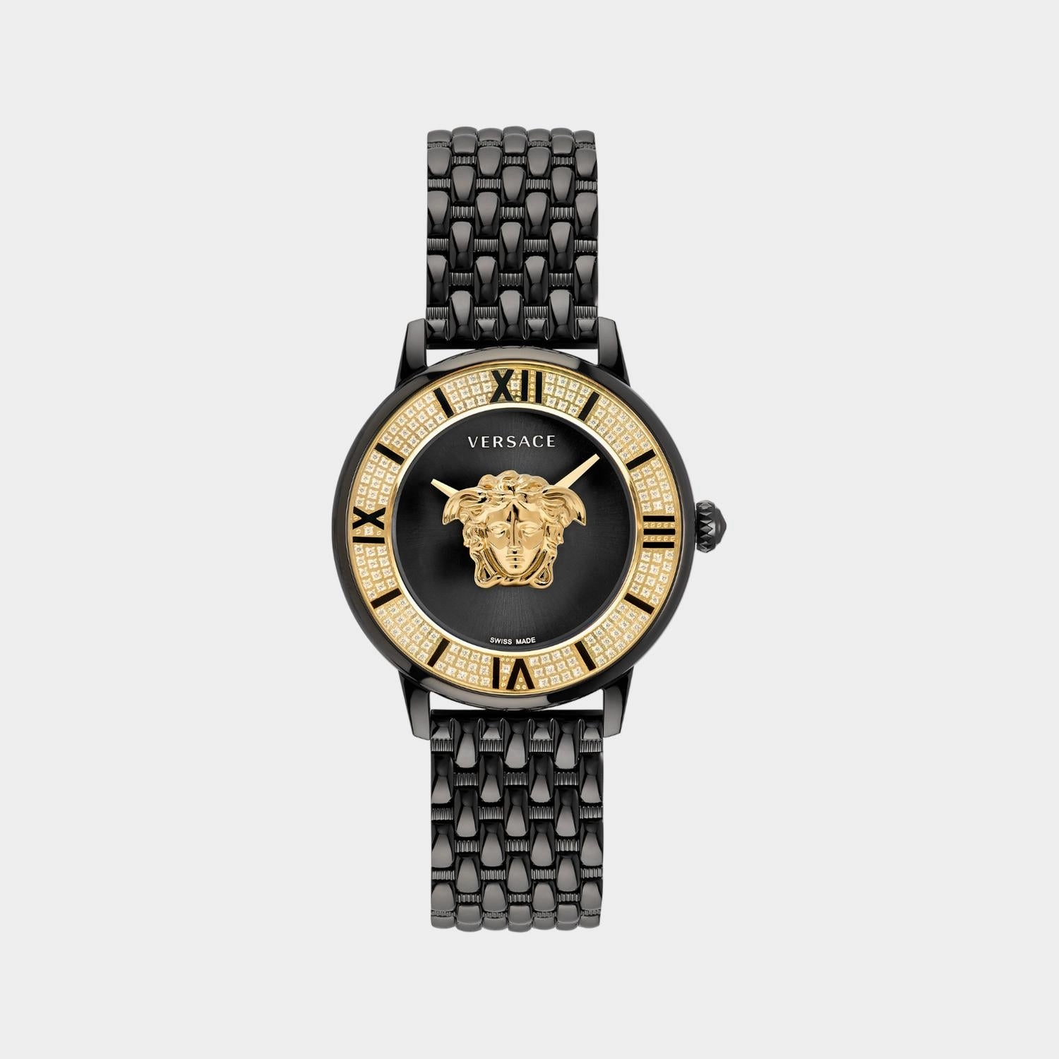 Women Quartz Black Dial Analog Stainless Steel Watch VE2R00922
