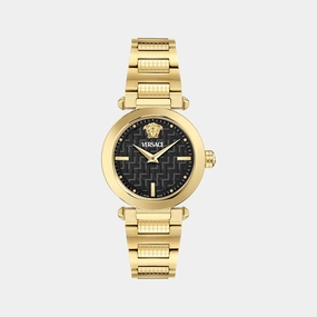 Women Quartz Black Dial Analog Stainless Steel Watch VE5B00625