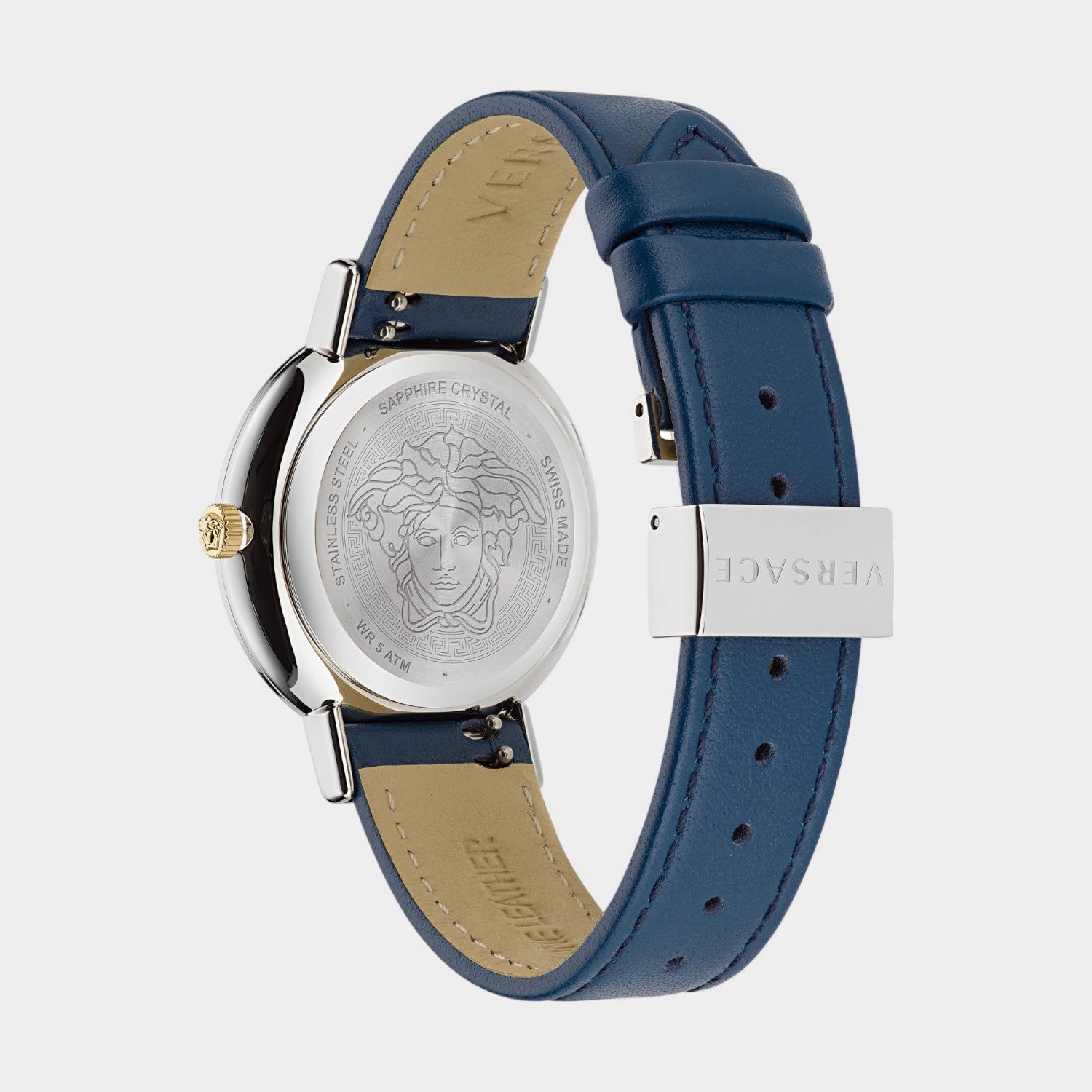 Women Quartz Blue Dial Analog Leather Watch VE3D00122