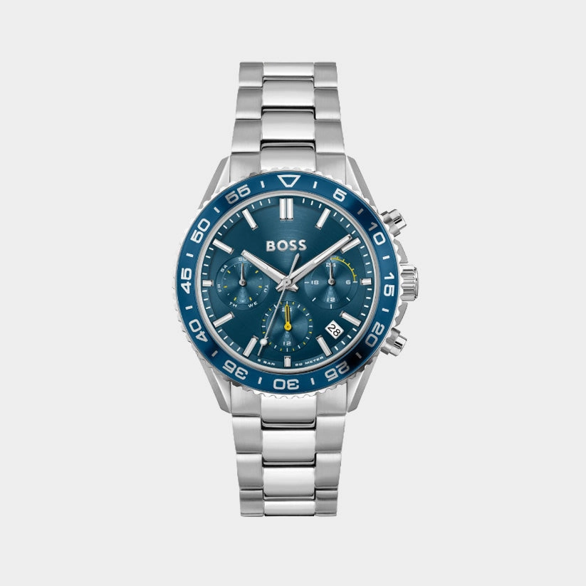 Women Quartz Blue Dial Multi-Function Stainless Steel Watch 1502754