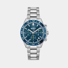 Women Quartz Blue Dial Multi-Function Stainless Steel Watch 1502754