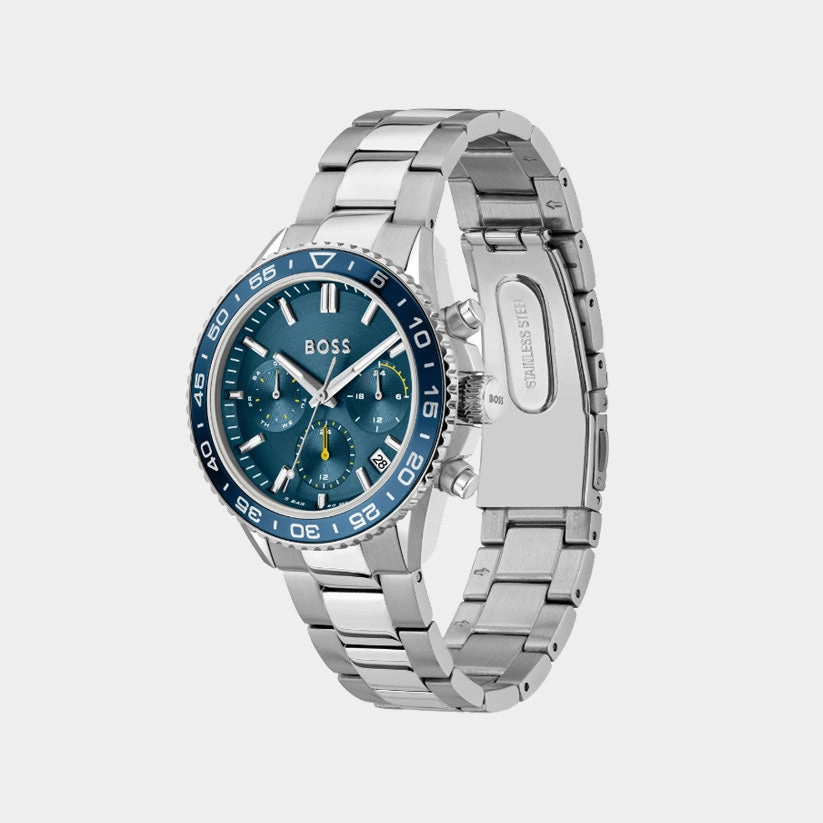 Women Quartz Blue Dial Multi-Function Stainless Steel Watch 1502754