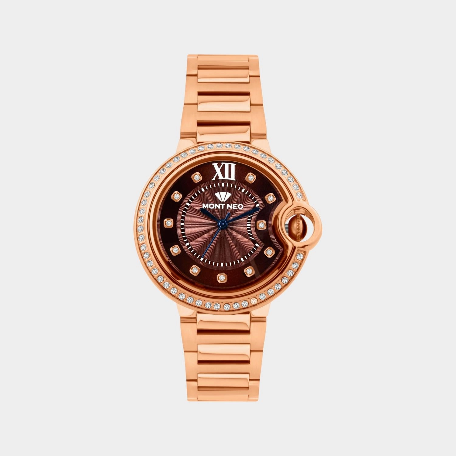 Women Quartz Brown Dial Analog Metal Watch 4510B-M3306