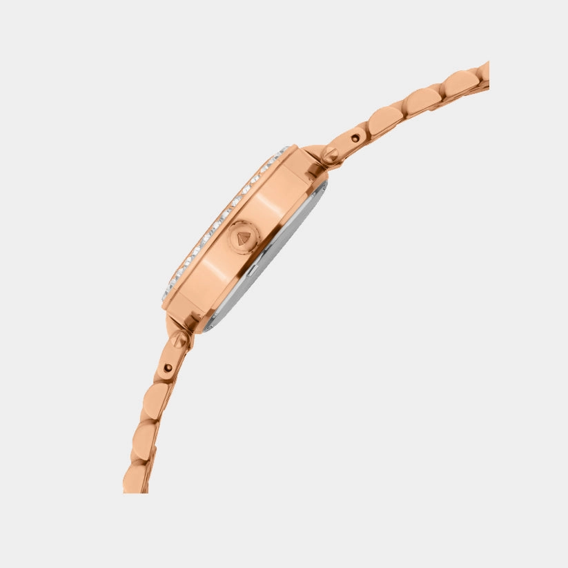Women Quartz Brown Dial Analog Stainless Steel Watch 4505E-M3306