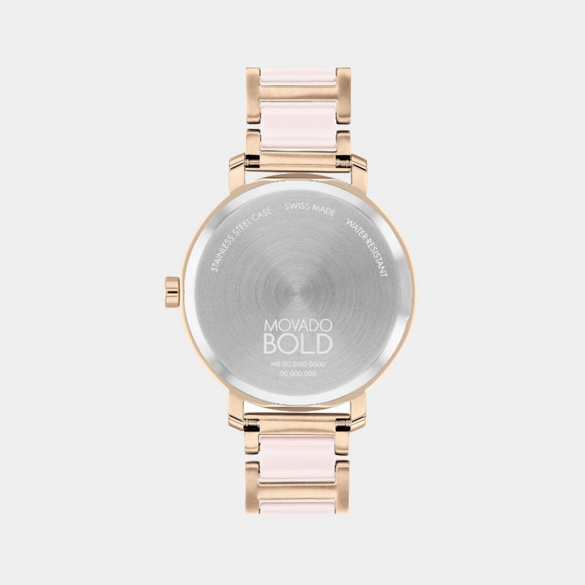 Women Quartz Carnation Dial Analog Stainless Steel Watch 3601237