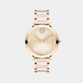Women Quartz Carnation Dial Analog Stainless Steel Watch 3601237