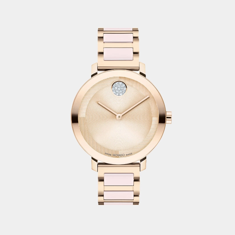 Women Quartz Carnation Dial Analog Stainless Steel Watch 3601237