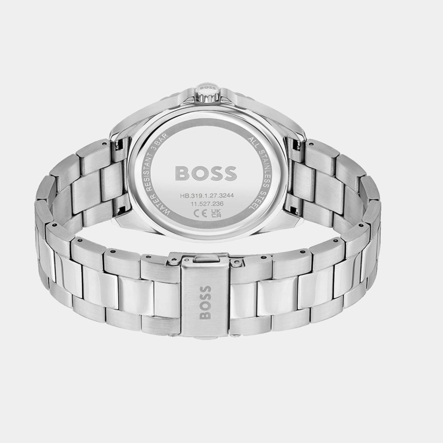Women Quartz Carnation Gold Dial Multi-Function Stainless Steel Watch 1502732