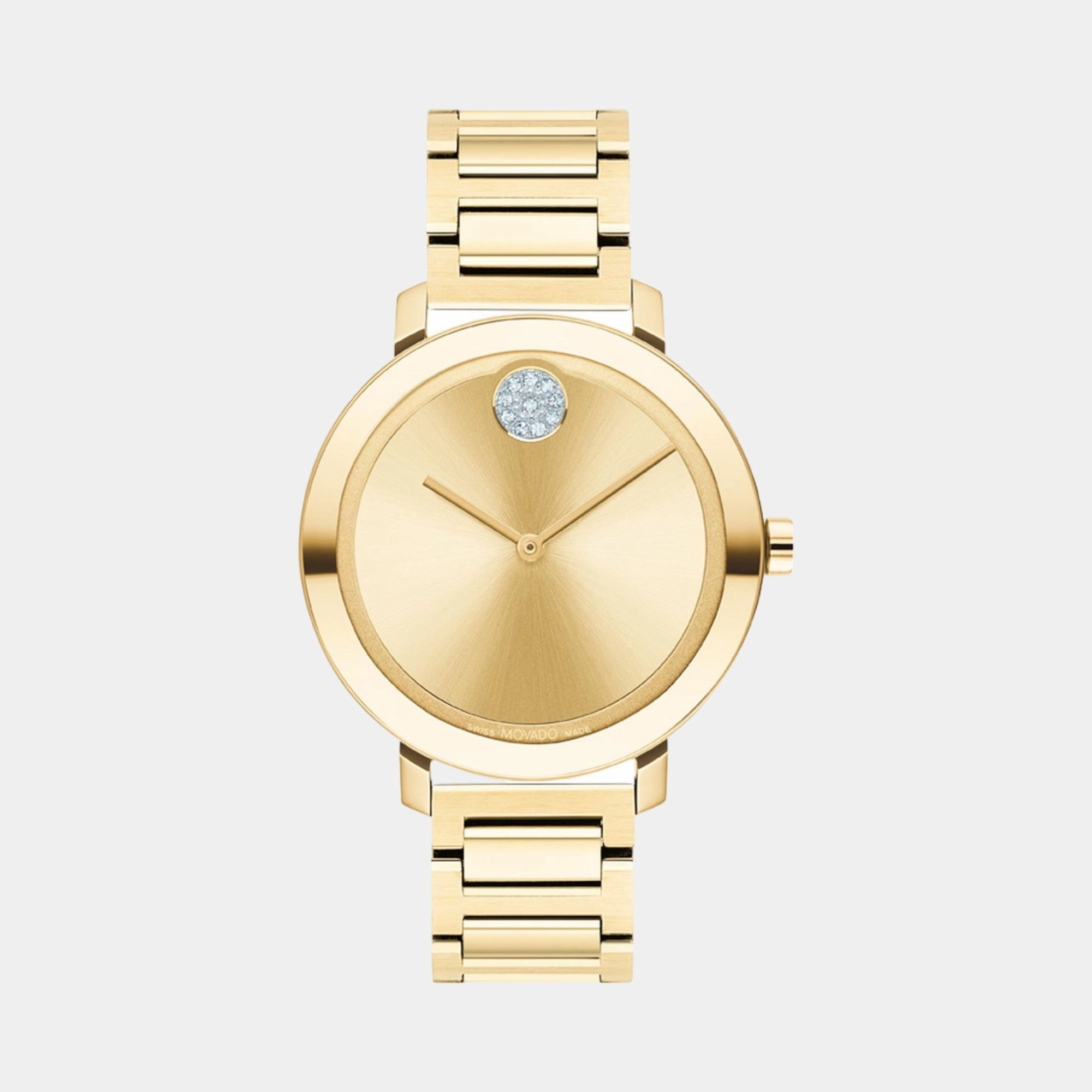 Women Quartz Gold Dial Analog Stainless Steel Watch 3600823