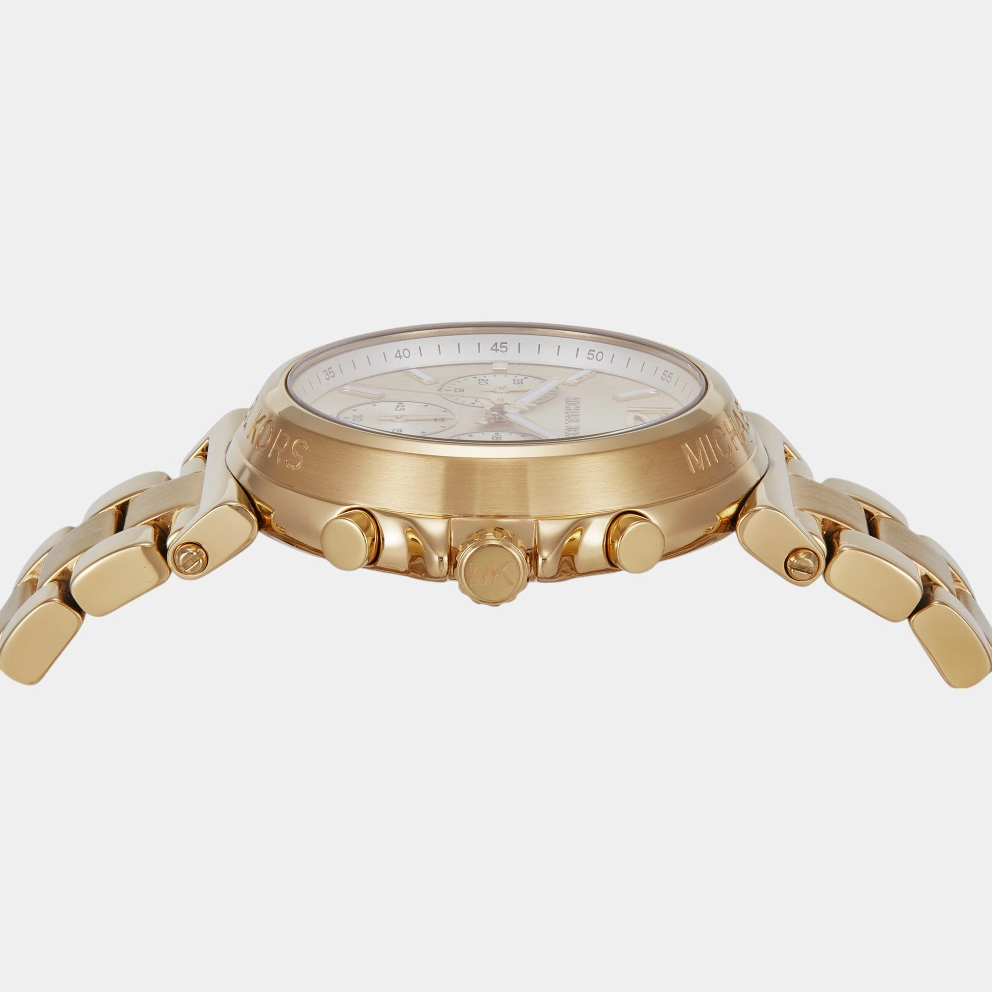 Women Quartz Gold Dial Chronograph Stainless Steel Watch MK7493