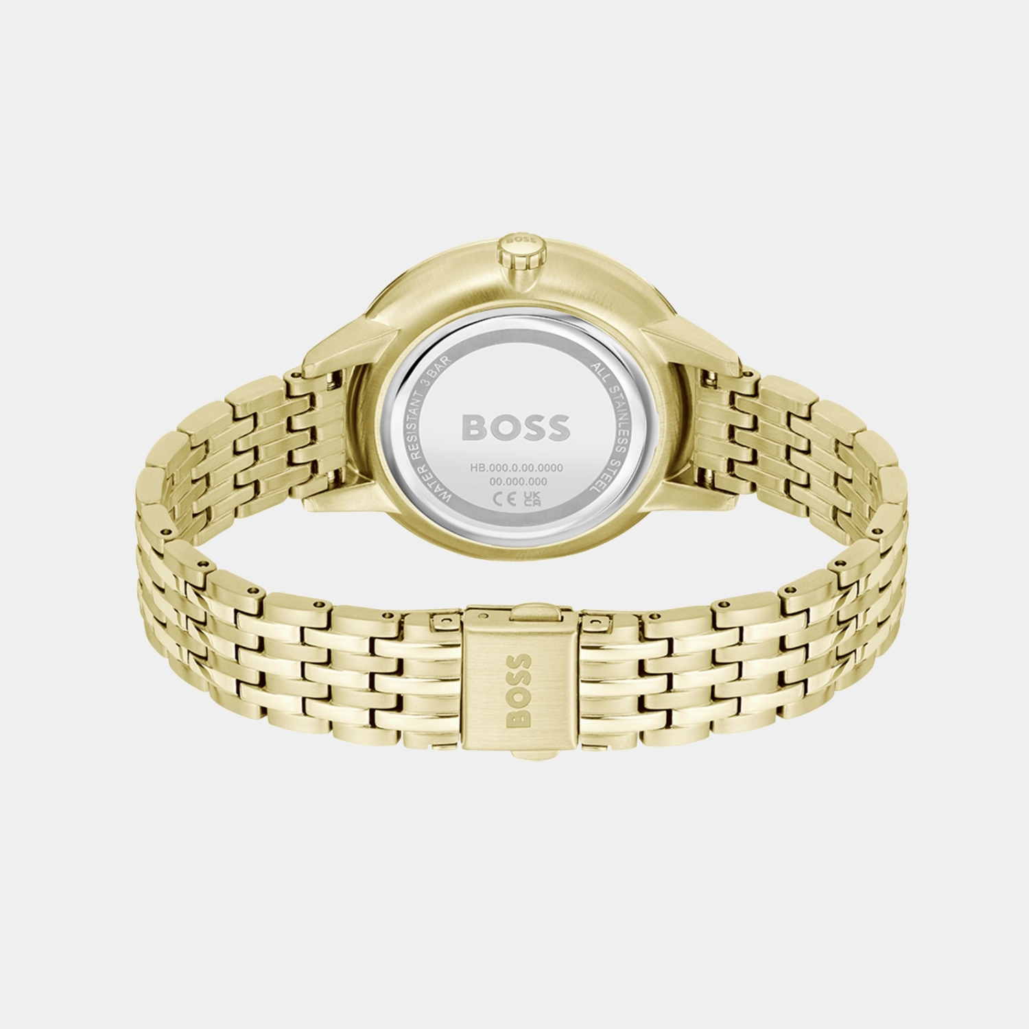 Women Quartz Gold Dial Multi-Function Stainless Steel Watch 1502782