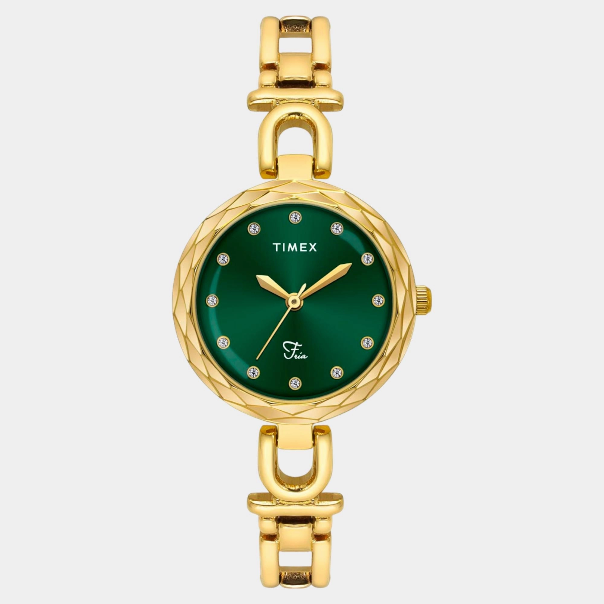 Women Quartz Green Dial Analog Brass Watch TWEL19900