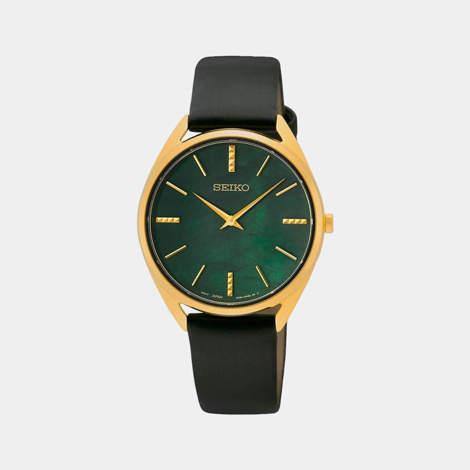Women Quartz Green Dial Analog Leather Watch SWR080P1