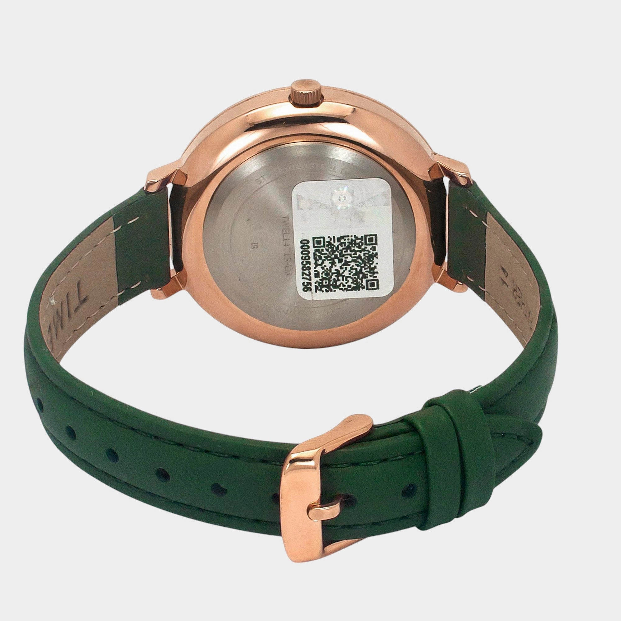 Women Quartz Green Dial Analog Leather Watch TWEL14713