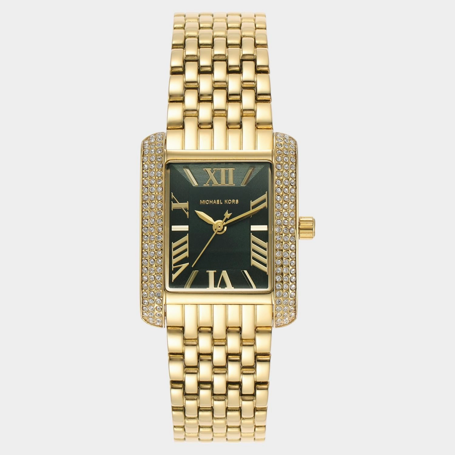 Women Quartz Green Dial Analog Stainless Steel Watch MK4742