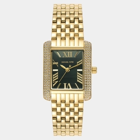 Women Quartz Green Dial Analog Stainless Steel Watch MK4742