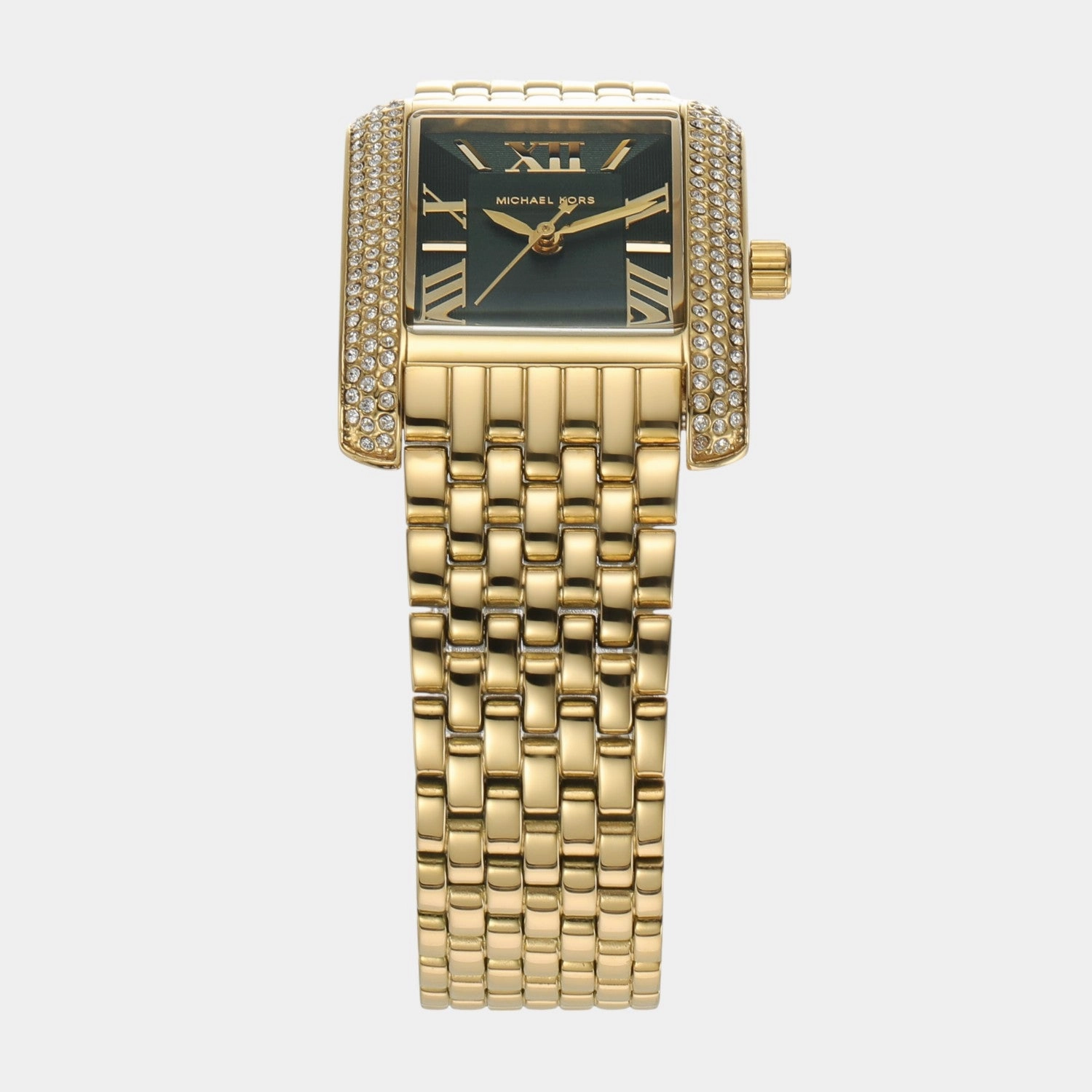 Women Quartz Green Dial Analog Stainless Steel Watch MK4742