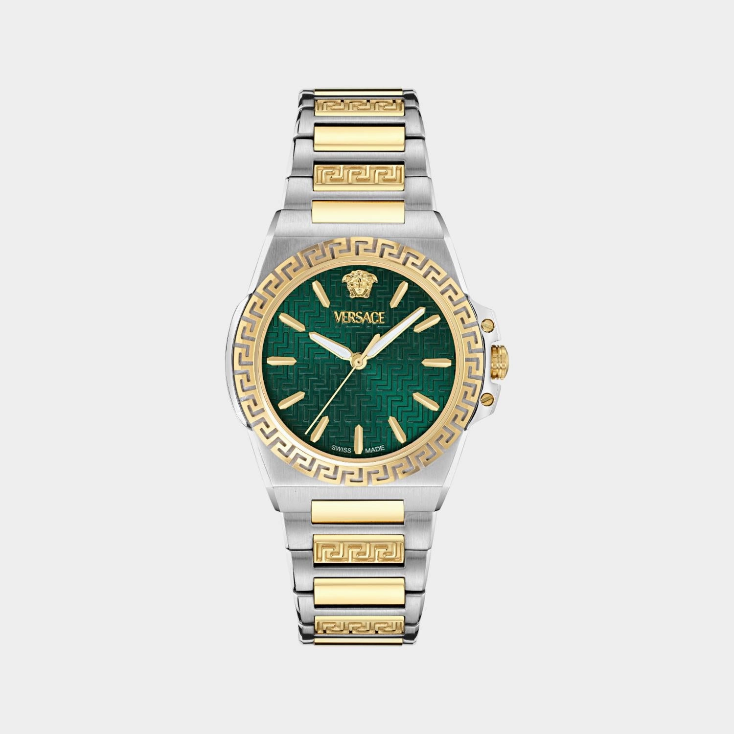 Women Quartz Green Dial Analog Stainless Steel Watch VE0D00425