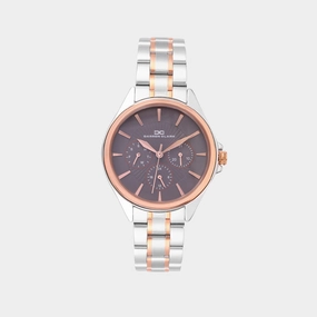 Women Quartz Grey Dial Multi-Function Metal Watch 2010E-M0115