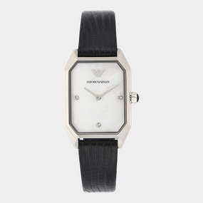 Women Quartz Mother Of Pearl Dial Analog Leather Watch AR11148