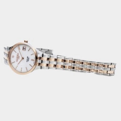 Women Quartz Mother of Pearl Dial Analog Stainless Steel Watch 864857 49 20 50
