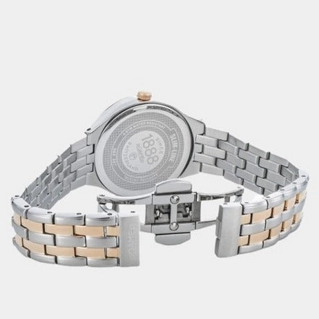 Women Quartz Mother of Pearl Dial Analog Stainless Steel Watch 864857 49 20 50
