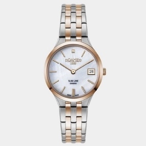Women Quartz Mother of Pearl Dial Analog Stainless Steel Watch 864857 49 20 50