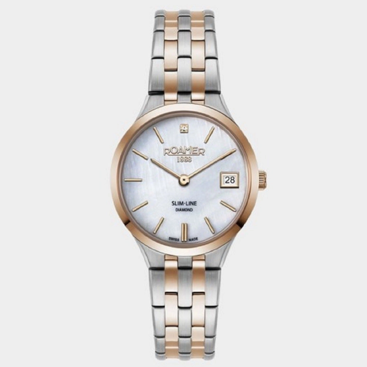 Women Quartz Mother of Pearl Dial Analog Stainless Steel Watch 864857 49 20 50