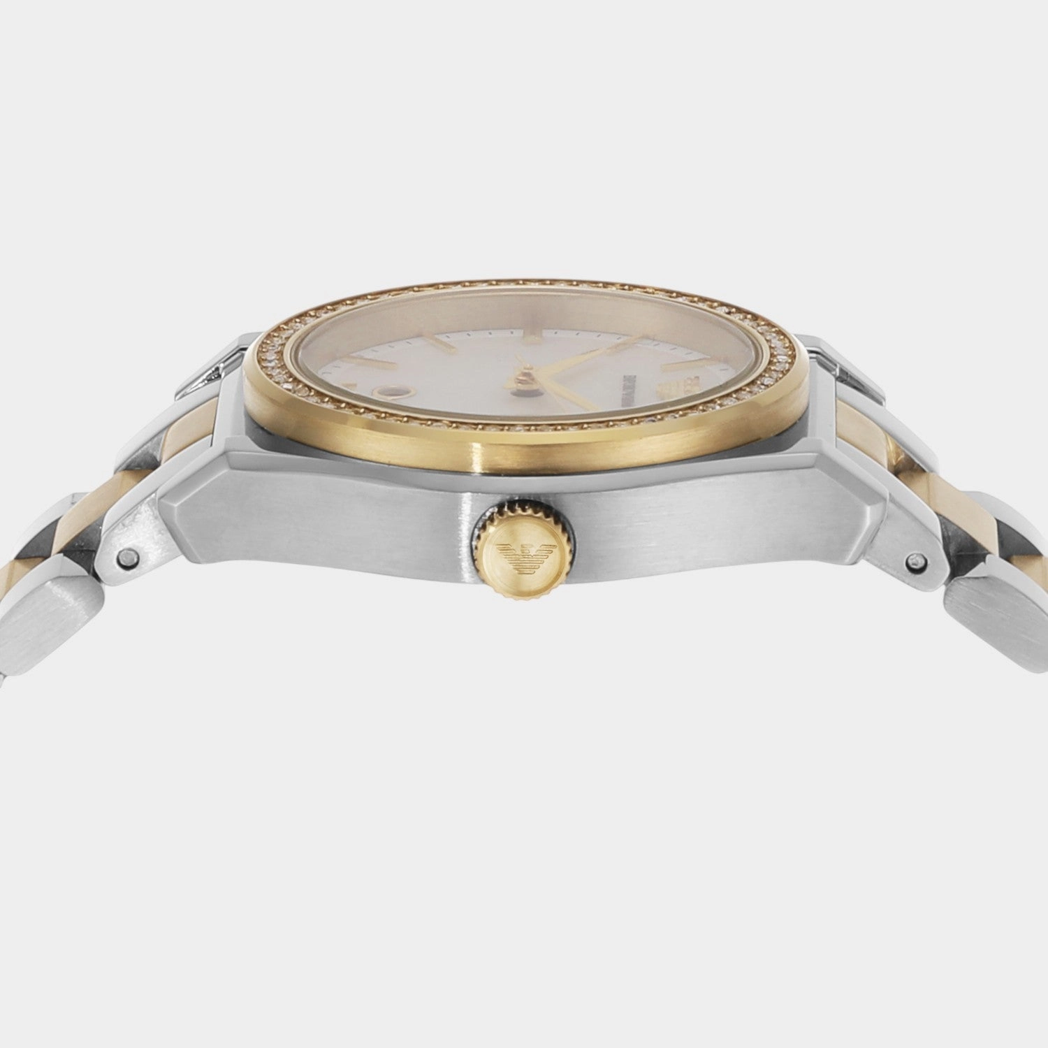Women Quartz Mother Of Pearl Dial Analog Stainless Steel Watch AR11559