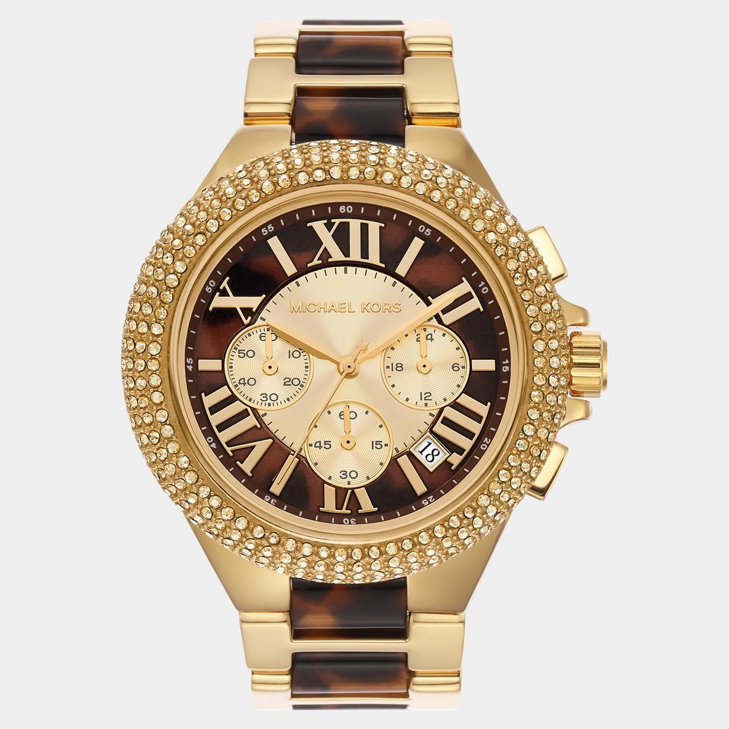 Women Quartz Multi-Colour Dial Chronograph Stainless Steel Watch MK7269