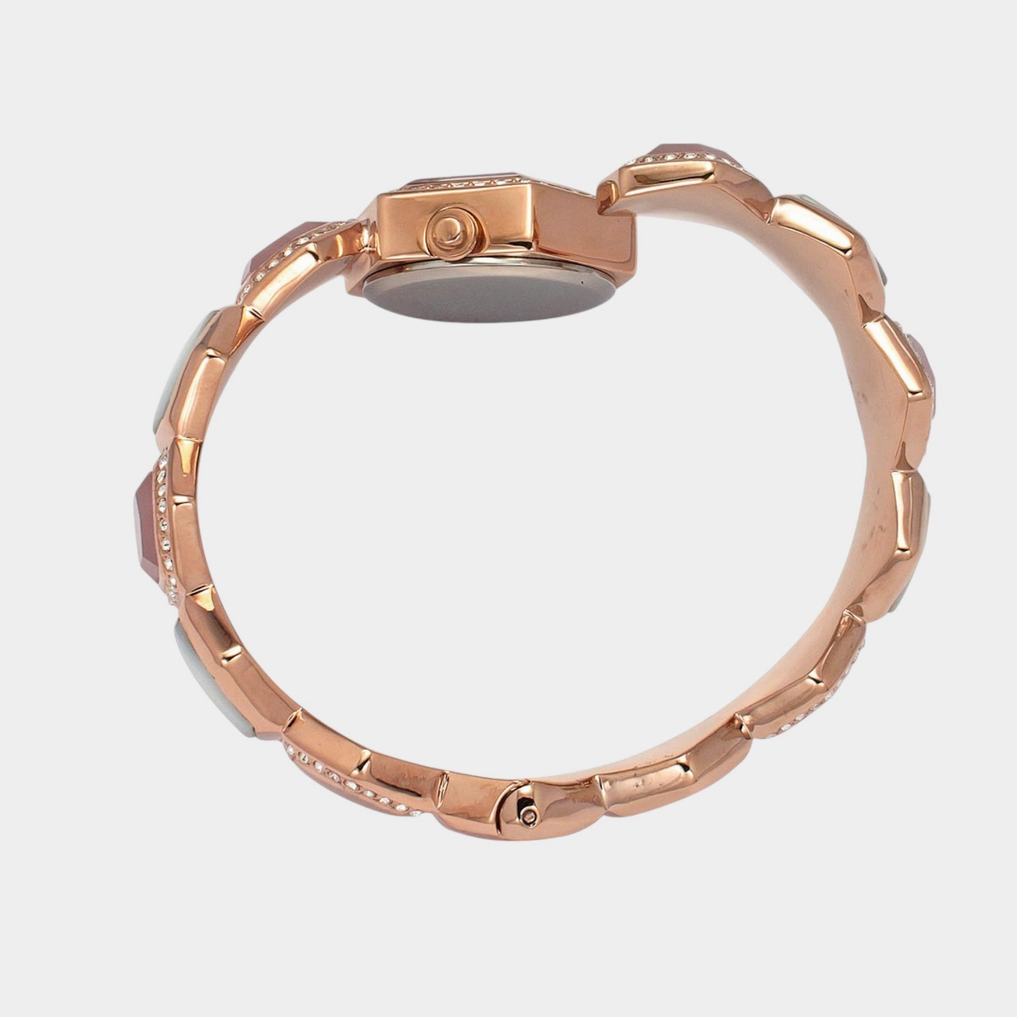 Women Quartz Pink Dial Analog Brass Watch TWEL17903