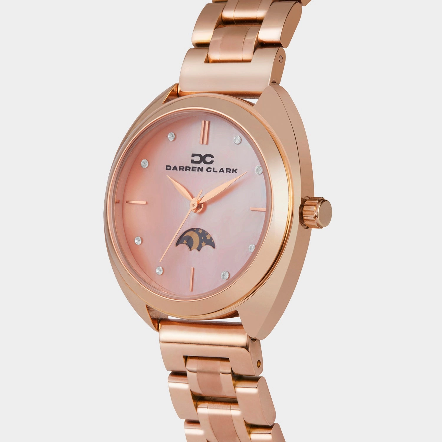 Women Quartz Pink Mother Of Pearl Dial Analog Metal Watch 2011C-M0318