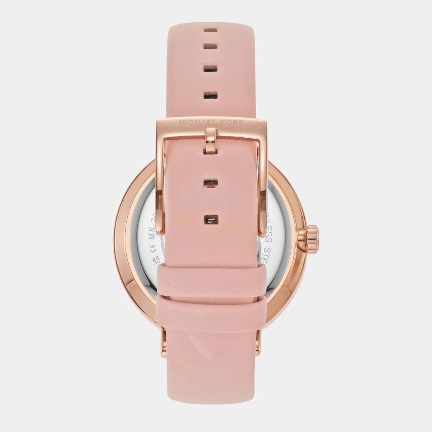 Women Quartz Rose Gold Dial Analog Leather Watch MK2957