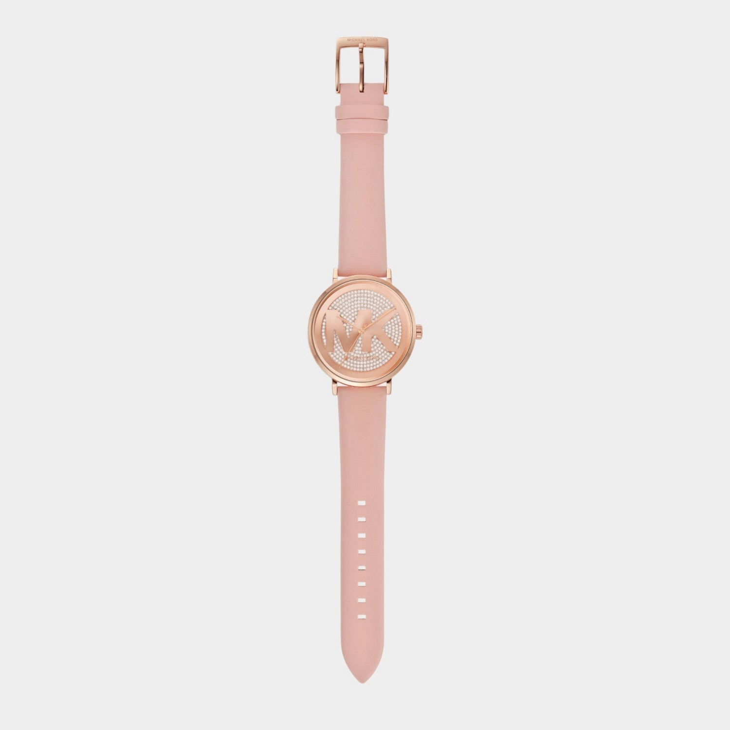 Women Quartz Rose Gold Dial Analog Leather Watch MK2957