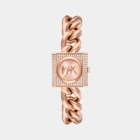 Women Quartz Rose Gold Dial Analog Stainless Steel Watch MK4827