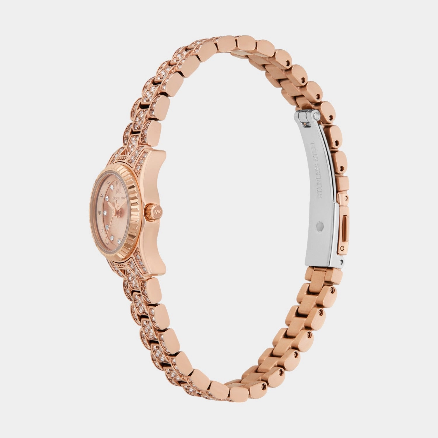 Women Quartz Rose Gold Dial Analog Stainless Steel Watch MK4863