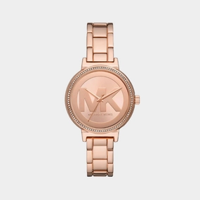 Women Quartz Rose Gold Dial Analog Stainless Steel Watch MKO1052