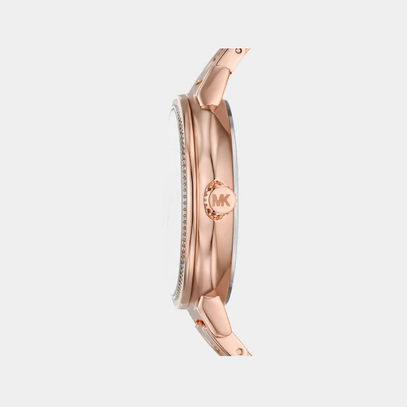 Women Quartz Rose Gold Dial Analog Stainless Steel Watch MKO1052