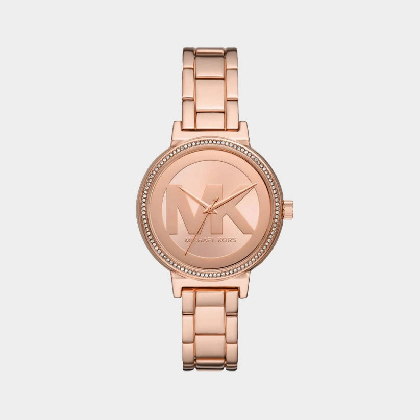 Women Quartz Rose Gold Dial Analog Stainless Steel Watch MKO1052