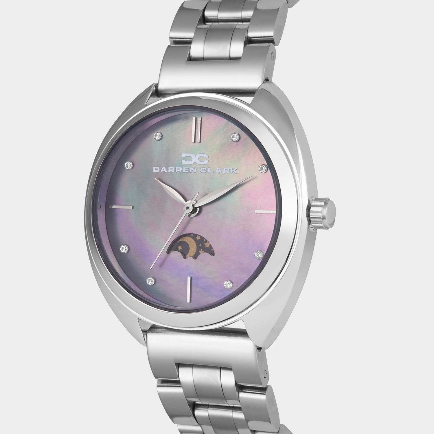 Women Quartz Sea Blue Mother Of Pearl Dial Analog Metal Watch 2011A-M0117