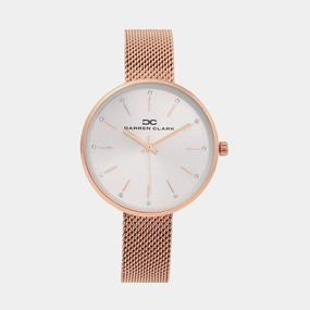 Women Quartz Silver Dial Analog Mesh Watch 2007C-E0303