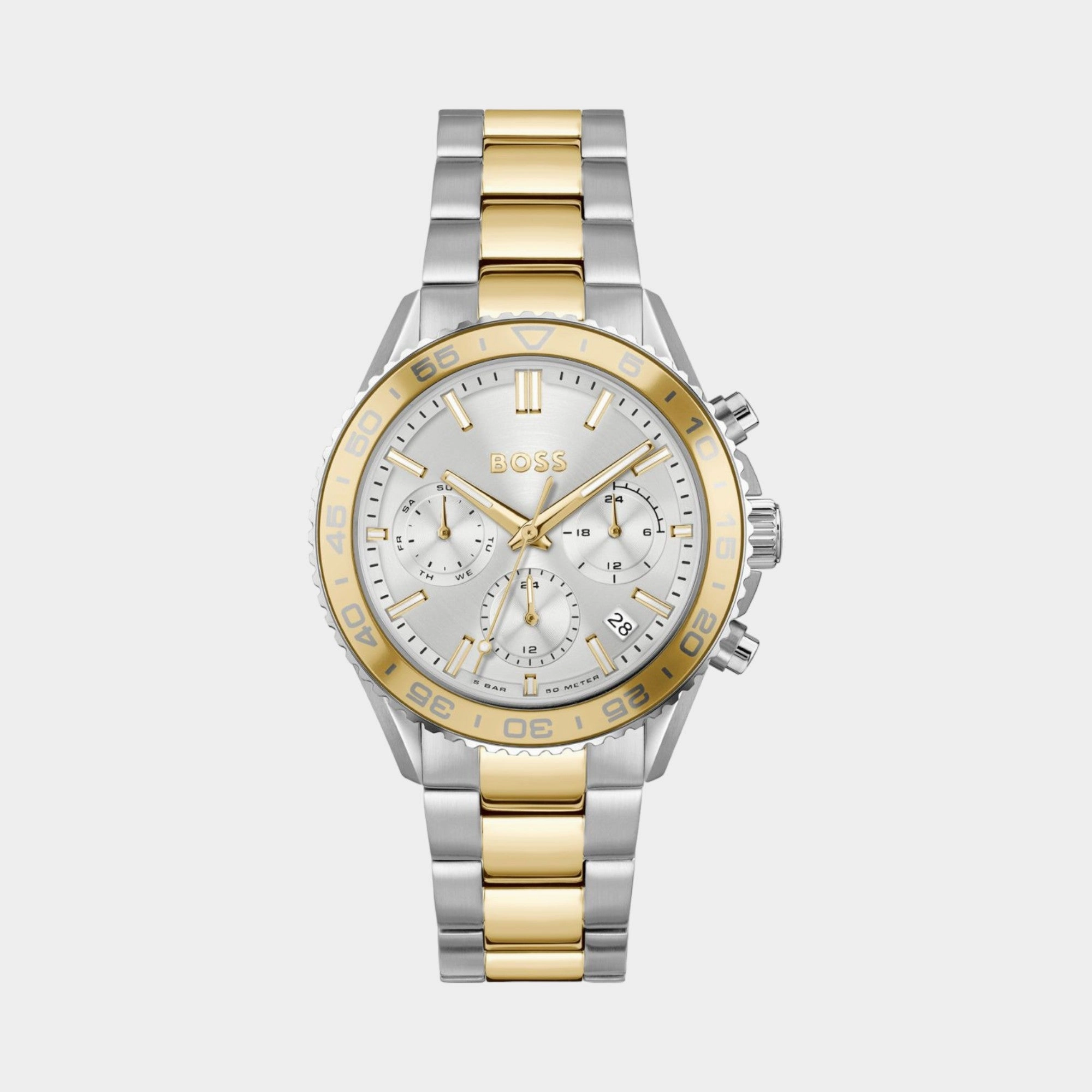 Women Quartz Silver Dial Chronograph Stainless Steel Watch 1502756