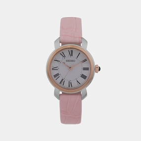 Women Quartz White Dial Analog Leather Watch SUR628P2