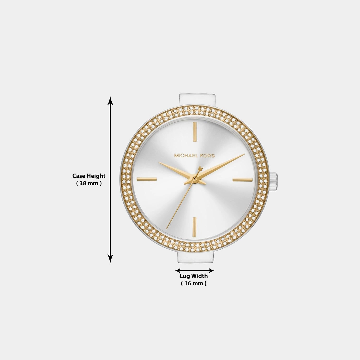 Women Quartz White Dial Analog Stainless Steel Watch MK4633