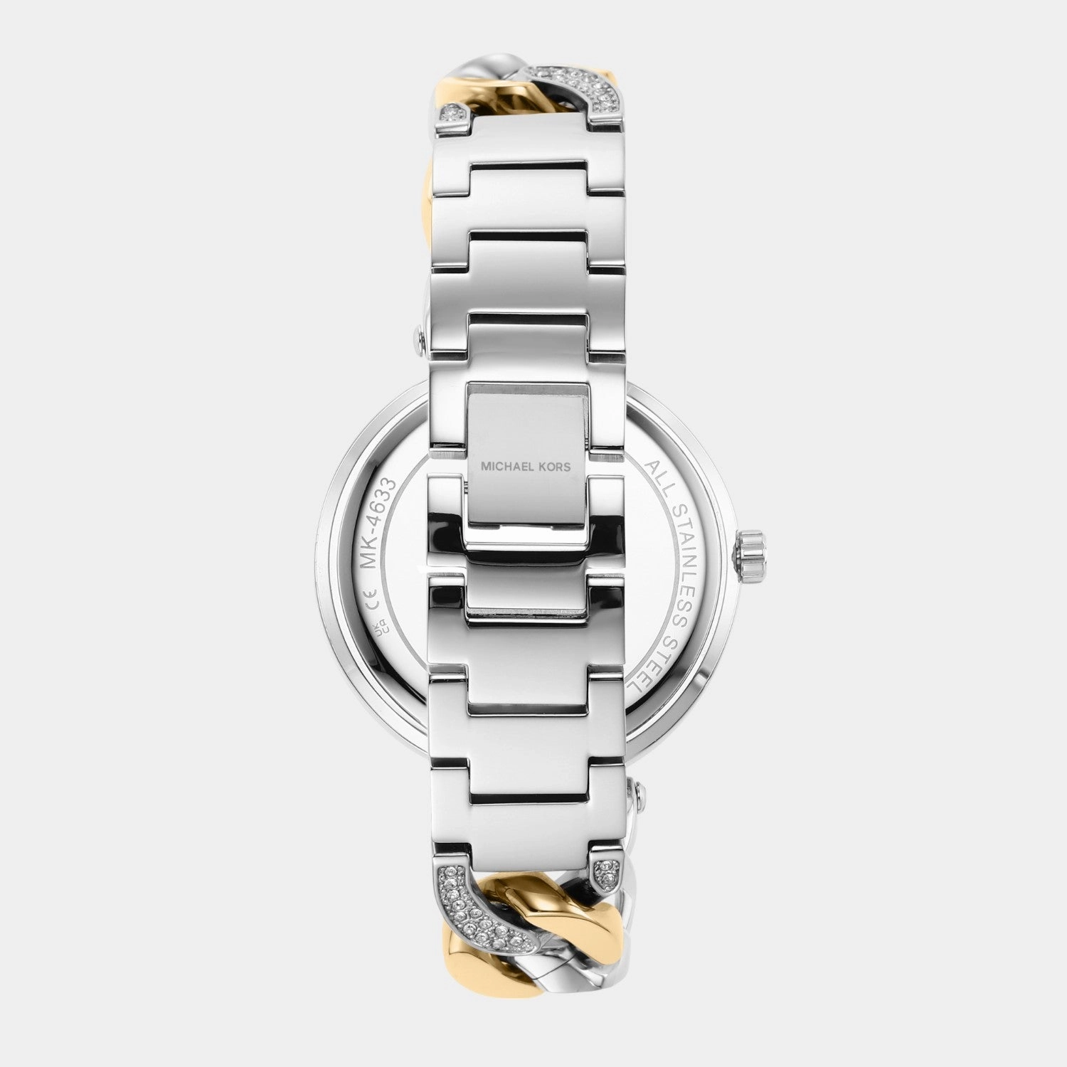 Women Quartz White Dial Analog Stainless Steel Watch MK4633