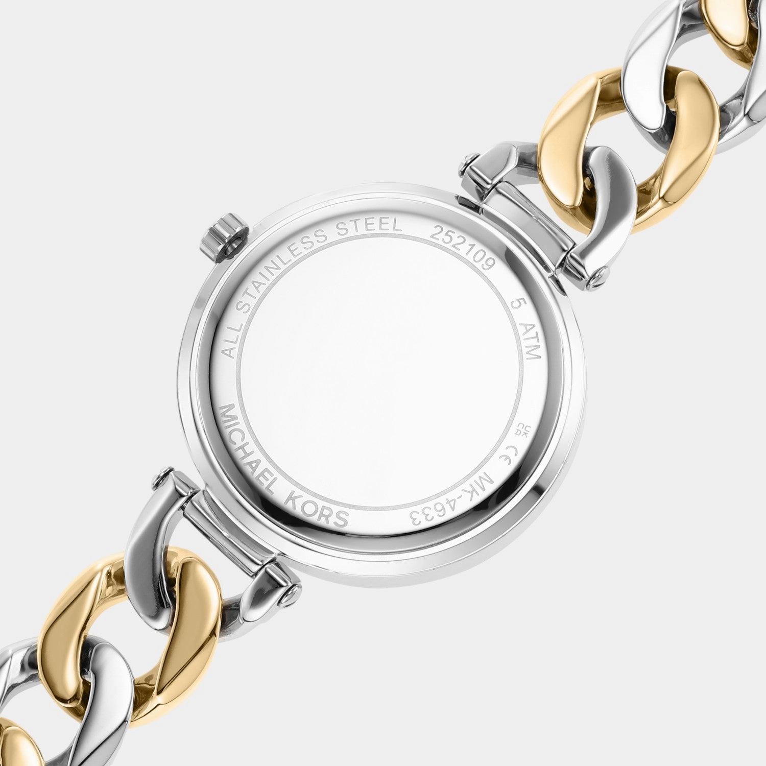 Women Quartz White Dial Analog Stainless Steel Watch MK4633