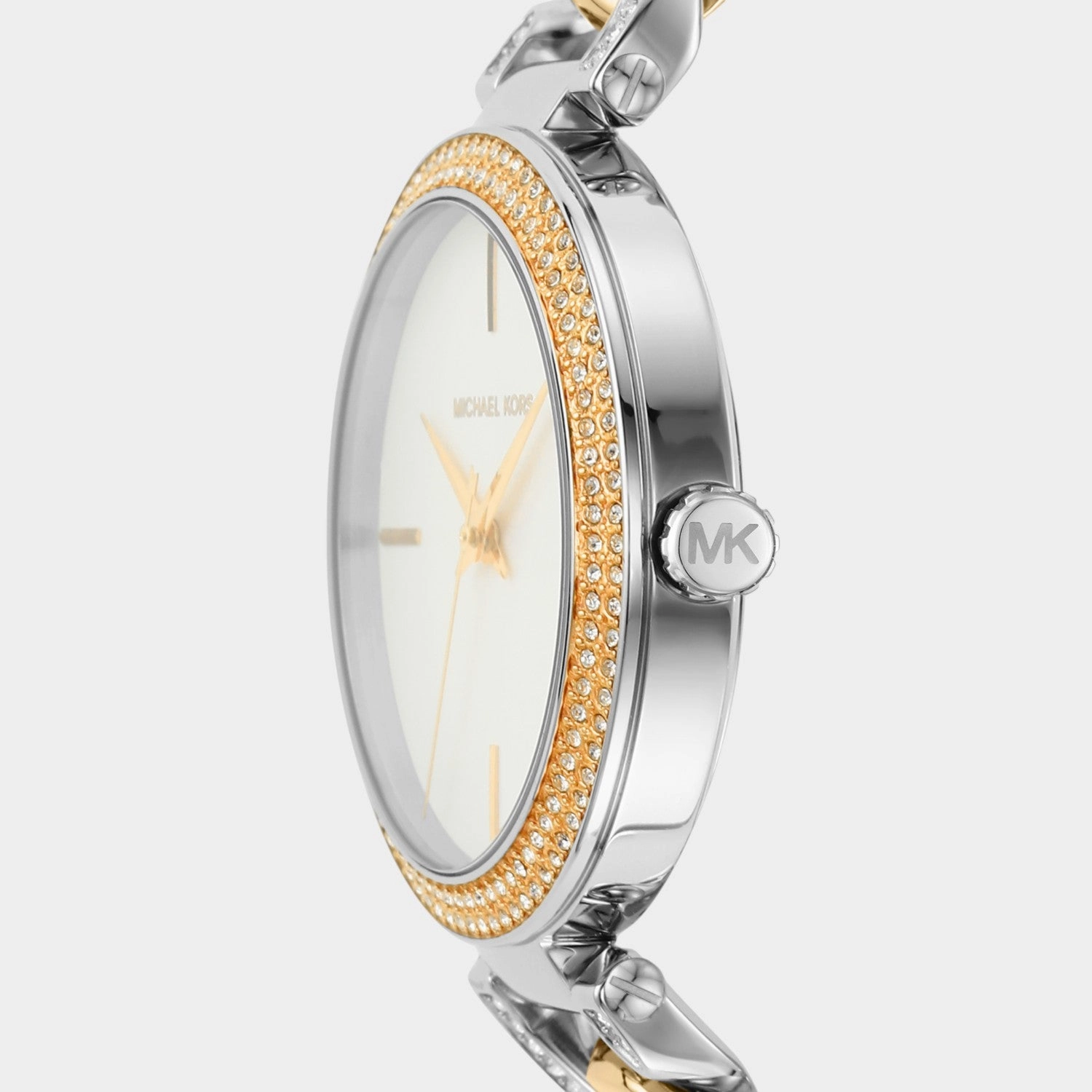 Women Quartz White Dial Analog Stainless Steel Watch MK4633