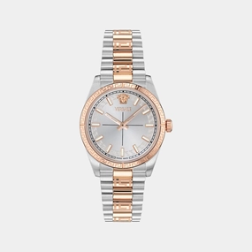 Women Quartz White Dial Analog Stainless Steel Watch VE0E00525
