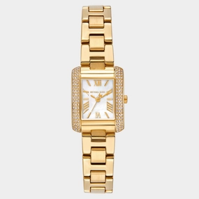 Women Quartz White Mother Of Pearl Dial Analog Stainless Steel Watch MK4867